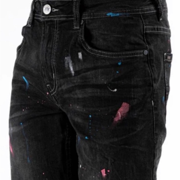 SERENEDE black Distressed painted jeans - Picture 3 of 3